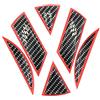 Finest Folia Finest-Folia - Adesivi 3D a gel per auto con logo, lato posteriore DM001, carbonio nero e rosso