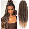 Samtress 8 confezioni di capelli Afro Kinky Marley Braiding Hair for Faux Locs Crochet Hair 24 Inch Marley Twist Braiding Hair Ombre Blonde Marley Braids Crochet Hair Extensions (#T27)