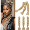 Gairyan Treccine Africane Extension per Treccine Afro Capelli Finti 60cm Ombre confezione da 6, Treccia Capelli Sintetici Crochet Twist Jumbo Braids 600g (Biondo Chiaro)
