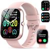 CASCHO Smartwatch Donna,1.91" Orologio Smartwatch,con Effettua/Risposta Chiamate,100+ modalità Sportive con Sonno/Cardiofrequenzimetro,SpO2,Fitness Tracker,Contapassi,IP68 Impermeabile smart watch(Oro rosa)