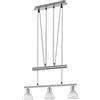 Trio Leuchten Trio 371010307 Levisto Sistema di Faretti LED da Soffitto a 3 Luci, in Ottone Opaco e Vetro