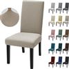 Ystyle Coprisedie Con Schienale 2 Pezzi, Coprisedia Elasticizzati, Copri Sedie Soggiorno, Copri Sedia Antigraffio Gatto, Moderno Coprisedia, Fodere Sedie Universali, Cachi