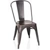 HJH Office 645036 Bistrot VANTAGGIO COMFORT da Bar Impilabile in Metallo, Pranzo Design Industriale, Nero/Oro