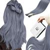 RUNATURE I Tip Extension Capelli Veri Keratin Blu Grigio Pre Bonded Stick Tip Extension Capelli Remy Cheratina Extension Capelli Lisci 18 Pollice/45cm 25 Strands/25g