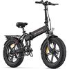 ENGWE EP-2 Pro Bici Elettrica Pieghevole E Bike | 20''×4.0 Fat Tire | 48V13AH Batterie Portata Massima 120KM | 7 Velocità | Doppia Sospensione | per Ogni Terreno Uomo Donna (1.0, Nero)