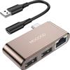 MOGOOD Adattatore da USB C a Ethernet, (con cavo da maschio di tipo A a femmina di tipo C) Hub USB C con RJ45 100Mbps, adattatore di rete LAN con 2 porte USB2.0 per MacBook Pro/Air, Surface Laptops