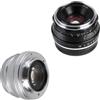 BOtizr 25mm F1.8 Prime Lens Messa a fuoco manuale MF, for Fujifilm For X-mount XH1 X-A12 3 5 XA10 XA20 XE3 XE2S XT10 XT20 XT2 X-Pro12 XM X-E123 (Color : Fuji XF, Size : Silver)