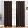 PONY DANCE Tende Oscuranti per Interni con Occhielli Tenda Termica Moderne per Soggiorno e Cameretta Bambini Curtains per Salotto 2 Pezzi L 140 x A 200 cm, Marrone