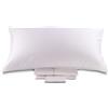 Dondi Home | Completo Lenzuola Resort Matrimoniale, Set di 4 pezzi 100% Raso di Cotone 300 TC, Colore Bianco Magnolia - Made in Italy
