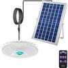 YASTA Plafoniera Lampada 400W A Sospensione Faro Con Pannello Solare 236 Led 1300Lm
