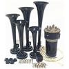 YIYIDA Tromba d'aria 12V Tromba per camion Tromba musicale 160db Dixie corno nero con altoparlante pompa ad aria per camion 12V auto nave SUV ecc