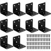 McBlast 10 Pz Staffe Angolari Metallo per Legno, Staffa Angolare a 90 gradi, 40x40x40mm Squadrette Angolari, Connettore Squadretta Giunzione, Supporto Supporti per Mensole Mensola da Muro Tavoli, Mobili