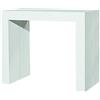 KONTE.DESIGN Consolle allungabile PONZA in legno nobilitato, Bianco, 90x45x75 cm