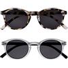 OPULIZE Zen 2 Pacco Piccolo Uomo Donna Light Marrone Cristallo Chiaro Nero Lettori Sole Occhiali Da Lettura UV400 SS24-1TC +1,50