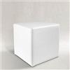 AM design Pouf, POUFF, Puff, PUF, CUBO, Ecopelle, Eco-Pelle, POGGIAPIEDI, Seduta, Design, Made in Italy (Bianco)