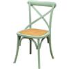 Biscottini Sedie sala da pranzo legno massello 87x43x46 cm (verde) - Sedia cucina e soggiorno - Sedie in legno da esterno e interno - Sedia verde Cross