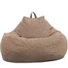 harupink Pouf a forma di pera per adulti e bambini, pouf classico, poltrona a sacco per interni ed esterni, pouf senza imbottitura, grande, fodera per pouf a forma di pera, colore: marrone, taglia XL