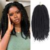 Samtress 14 pollici Marley Twist Capelli intrecciati 8 confezioni Nero Afro Twist Marley Capelli intrecciati per ricci finti uncinetto capelli sintetici estensione dei capelli (#1B)