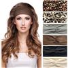 SSKHE 6 Pezzi Fasce Per capello Donna, Larghe Fasce Boho Moda Elastiche, Stampa Leopardata Annodato Accessori fascia Per Trucco Yoga