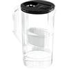 Wessper Caraffa FIltrante 3,3 Litri, con Contatore a LED, Caraffa Filtro Acqua con FIltro, FIltri per Acqua a Cartuccia di Carboni Attivi, Riduce il Calcare e il Cloro, BPA-Free - Nero