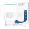 Wessper Caraffa FIltrante 3,3 Litri, con Contatore a LED, Caraffa Filtro Acqua con FIltro, FIltri per Acqua a Cartuccia di Carboni Attivi, Riduce il Calcare e il Cloro, BPA-Free - Menta