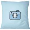 Bona Basics, Federa decorativa per cuscino, decorazione per la casa, per divano, caffetteria, dimensioni: 60 x 60 cm, colore: blu chiaro