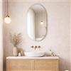 Baikal Specchio da bagno, varie forme e misure disponibili. Opzione con e senza LED. Stili che si adattano al bagno o a qualsiasi stanza della casa. 45 x 90 cm Specchio Ovale