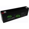 ANFEL BATTERIA PIOMBO RICARICABILE 12V 2,2AH 178X60X34mm PER ANTIFURTI SIRENE E ALLARMI 2AH 2,3AH