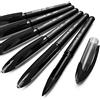 Uni-Ball Air Micro UBA-188-M - Penna a sfera a punta fine, 0,5 mm, confezione da 6, colore: nero
