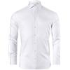 Vincenzo Boretti Camicia Uomo Eleganti, Taglio Normale/Regular-Fit, Polsini risvoltati, in Tinta Unita - Non-Stiro Azzurro 39-40