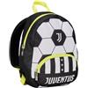 Seven Zaino Asilo Small, F.C. JUVENTUS Calcio, Nero Bianco - Tasche Laterali Porta Borraccia, Tasca Frontale, Zainetto Asilo Bambino - Zaino Scuola Kid