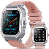 xinwld Smartwatch Uomo Donna, 1.85 Orologio Smartwatch Uomo Effettua o Risposta Chiamate, 113 Modalità Sport 24H Cardiofrequenzimetro Sonno, IP68 Contapassi Orologio Sportivo, Smart Watch Android iOS, Rosa