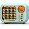 Tendak Radio Vintage, Radiolina Portatile FM, Radio Portatile Altoparlante 5.1 Bluetooth Retro, Qualità audio Hi-Fi, Batteria Ricaricabile da 1000 mAh Potenziata, Supporta TF Card/AUX/USB