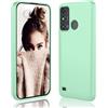 DESSEN Cover per ZTE Blade A53 - Liquido Silicone Custodia Antiurto Protezione Case Sottile e Morbida TPU Bumper con Fodera Microfibra Antigraffio, Verde Chiaro