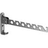 Jortmrd Appendiabiti da Muro Pieghevole, Portatile Alluminio Appendiabiti da Parete, Ganci Pieghevoli da Parete 180 Gradi con Accessori, per lavanderia,Camera da Letto, Bagno (34cm, Nero)