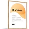 JUNOMI® Cornice Premium 40 x 50 cm in Rovere | Cornice in Legno Vero 40 x 50 cm in Rovere con Vetro Acrilico Antifrangimento