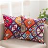 ATsense Set di 2 federe per cuscino 45 x 45 cm, 2 pezzi - 100% cotone, con chiusura lampo, super morbide Premium e ipoallergeniche, ÖkoTex super comode federe (bohemia, Paisley)