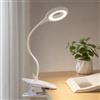 ChaneeHann Lampada con Pinza, Lampada da Lettura a Clip per Flessibile a 360°, Portatile Lampada Letto Libro con Pinza per Studio e Lavoro, 3 livelli di luminosità, Ricaricabile Tramite USB