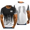 FLOATING Magliette Uomo Manica Corta The Walki-NG Dead, T-Shirt Uomo Scollo a Girocollo, Maglia Tecnica da Sport Elasticizzato e Traspirante-White||6XL