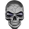 ECSiNG Decalcomania in metallo 3D Skull Punisher Veicolo Adesivo Impermeabile Decorazione Logo Cranium Emblema Badge Decal per Auto Camion Moto Frigorifero Porta Computer Titanio Argento