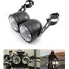 evomosa Fari moto doppi fari anteriori con staffa per Bobber Chopper Cafe Racer