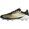 adidas F50 League Messi Football Boots Firm Ground, Scarpe da Calcio Unisex-Adulto, Gold Metallic/Cloud White/Core Black, 38 2/3 EU