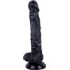 AMAZBEE Dildo pene 20cm con forte ventosa vene reali e testicoli paffuti per donne coppie giocattoli sessuali adulti & giochi analplug (Black)