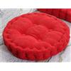 SMIUPIN Cuscino quadrato rotondo del pavimento,cuscino del sofà, cuscino della sedia del cuscino di meditazione del velluto a coste, cuscino decorativo di Tatami (19,7 pollici 50 cm, Rosso round)