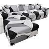 VEAI Copri Divano con Penisola Sinistra Destra Angolare Copridivano Elasticizzato Coperta Divano Universali Sofa Cover 3 4 1 2 Posti Protezione Divano (Color : E, Size : 145-185cm)