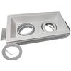 vetrinein rete Vetrineinrete® Portafaretto da incasso in gesso a scomparsa doppio portalampada orienhtabile supporto per faretti gu10 e mr16 casa X46