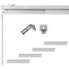 TENDEEVOLUTION Bastone per Tende a Pannello con Binario a 4 Vie Estensibile ad Apertura Manuale, Binario Tenda a Pannello per Interni, Finestre, Porte o Separè, Attacco a Soffitto o Parete (Da 166 a 225 CM a 4 Vie)