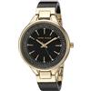 Anne Klein - Orologio da donna con cinturino a bracciale rigido in resina, impreziosito da cristalli di alta qualità, Schwarz/Gold
