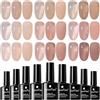 SIUHEN Smalto Semipermanente Bianco Latte Unghie 9 Smalti Colori Gel uv Led Trasparente Kit Lattiginoso Nude Professionali Nail Polish Colore Perlato Gesso Normale Set Senza Lampada Semipermanenti Carne