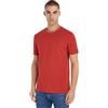 Tommy Hilfiger Uomo T-Shirt Maniche Corte Tipped Collar Scollo Rotondo, Rosso (Dark Magma), XS